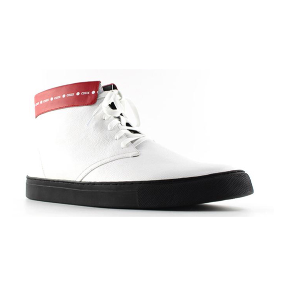WHITE DEERSKIN LEATHER MOCCASIN SNEAKERS