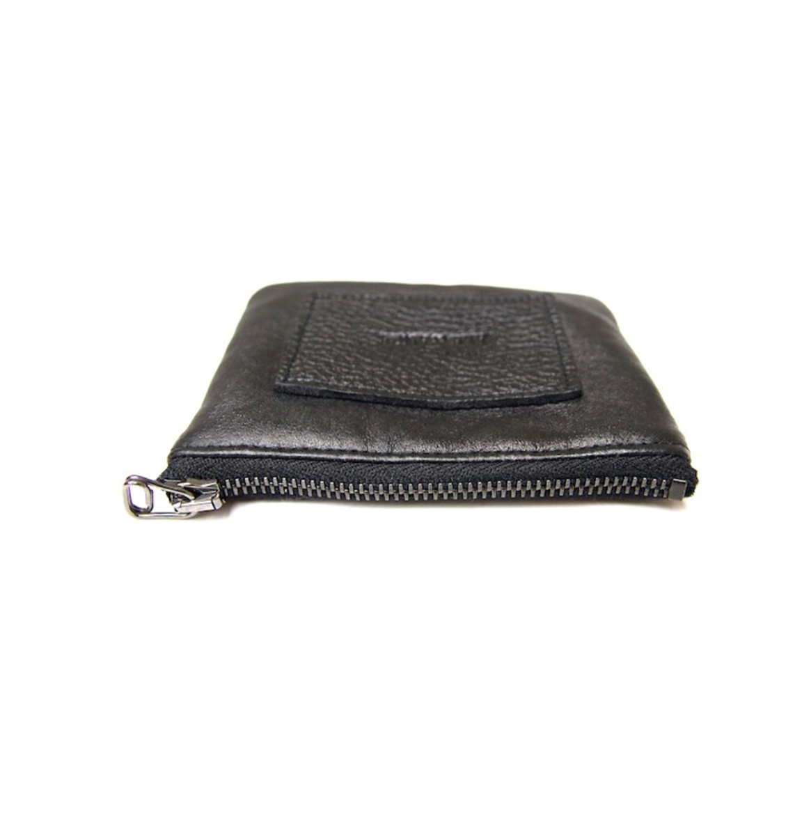 BLK LEATHER WALLET WITH BLK LEATHER PATCH 3