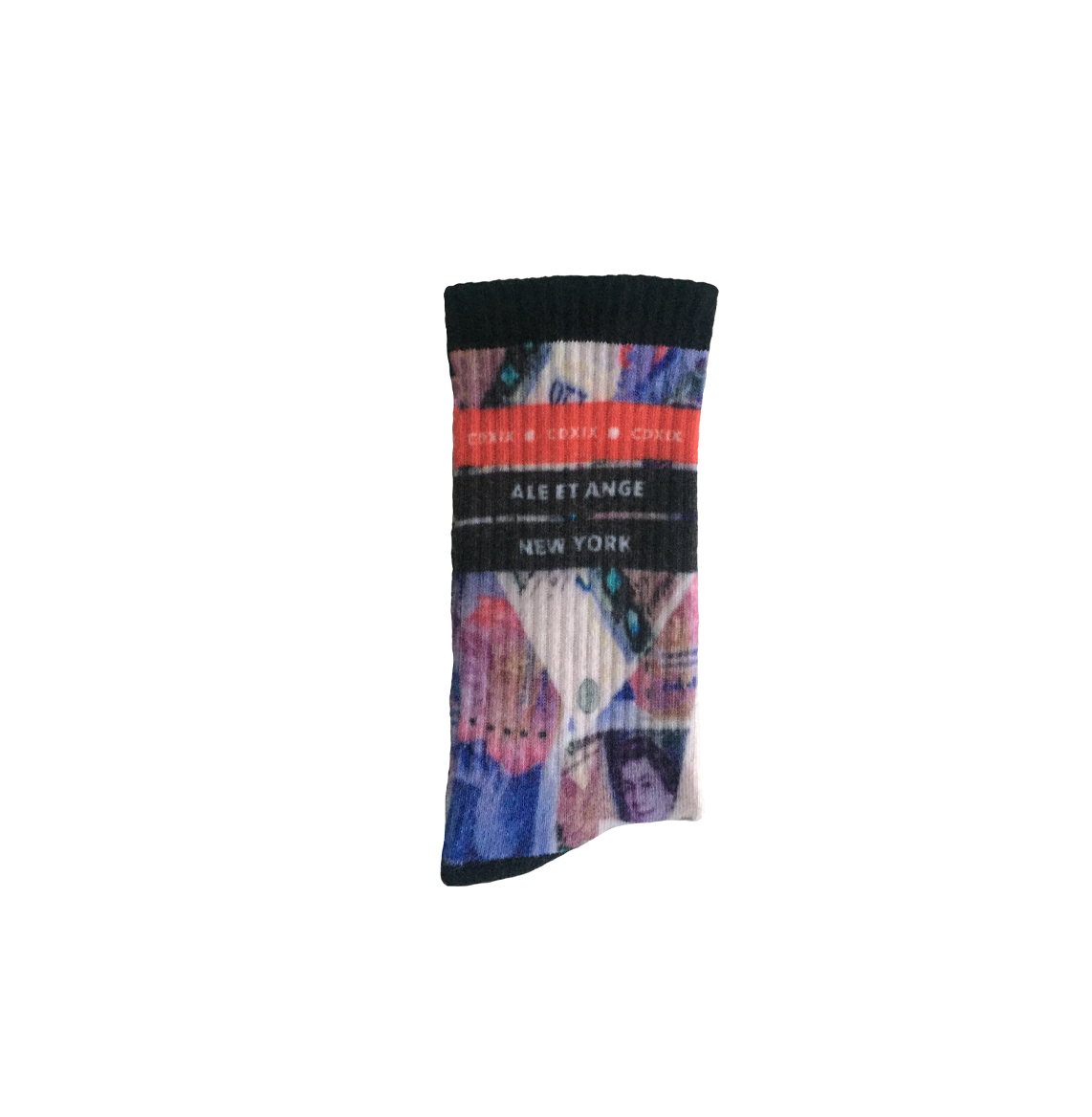 POUND STERLING PRINT KNIT SOCKS
