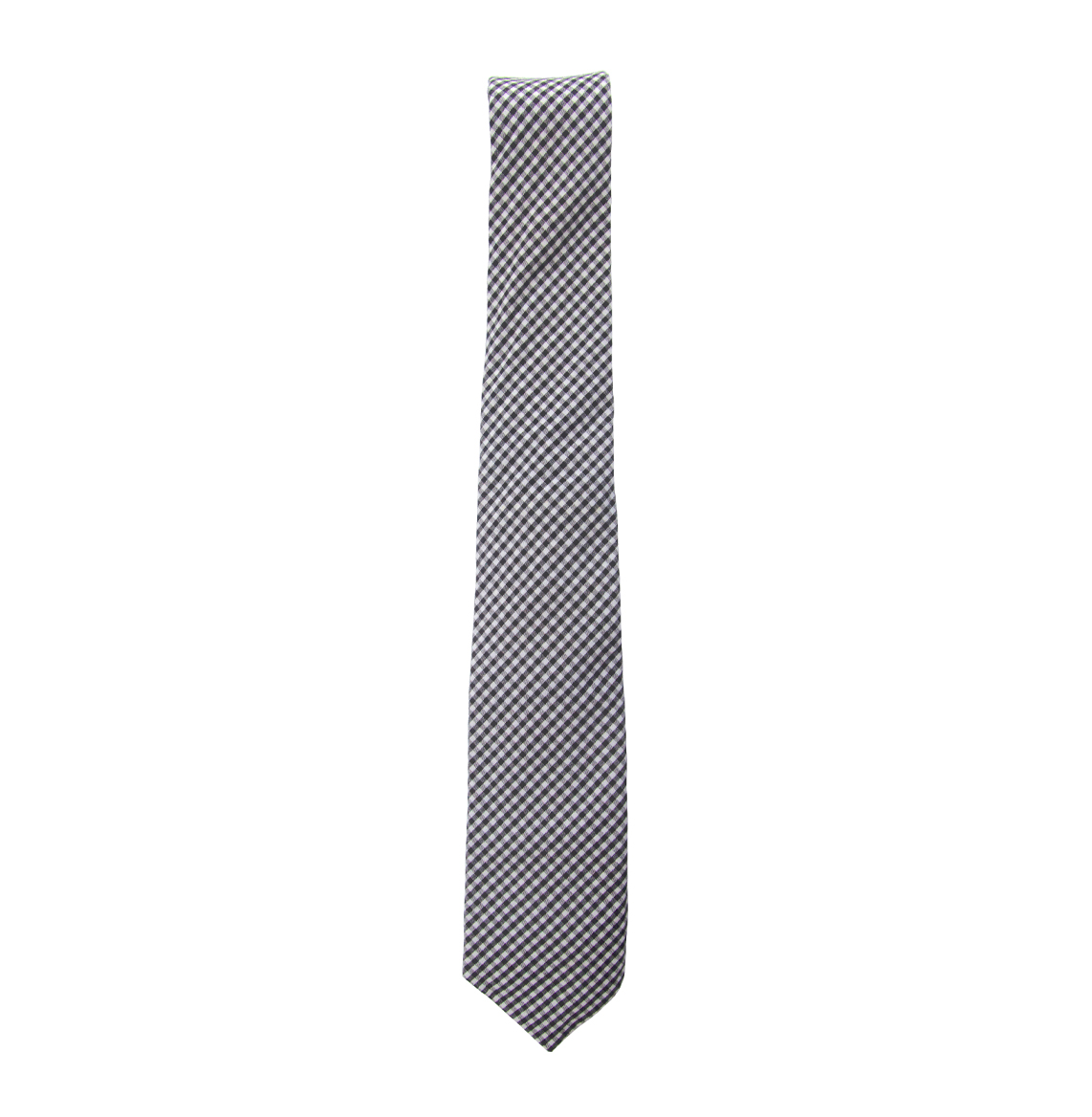 BLACK WHITE GINGHAM TIE