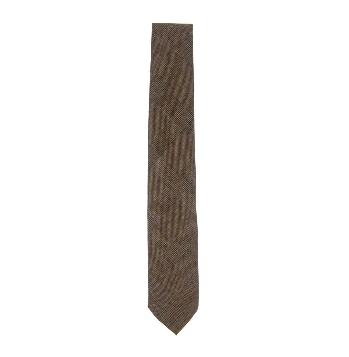 BROWN MULTI COLOUR TROPICAL WOOL TIE