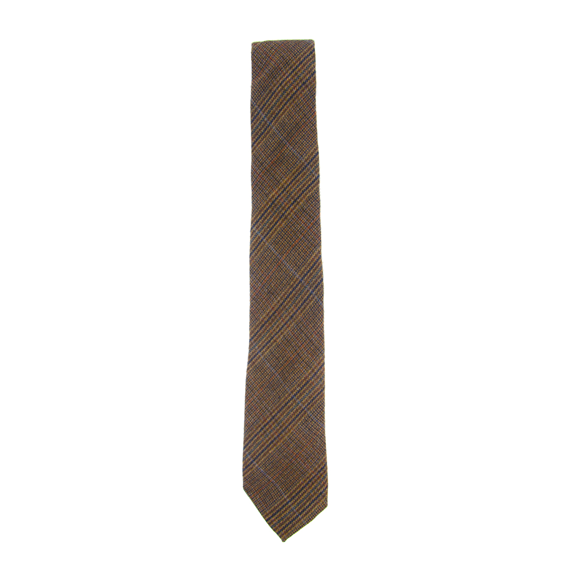 BROWN MULTI COLOUR CHECK TIE