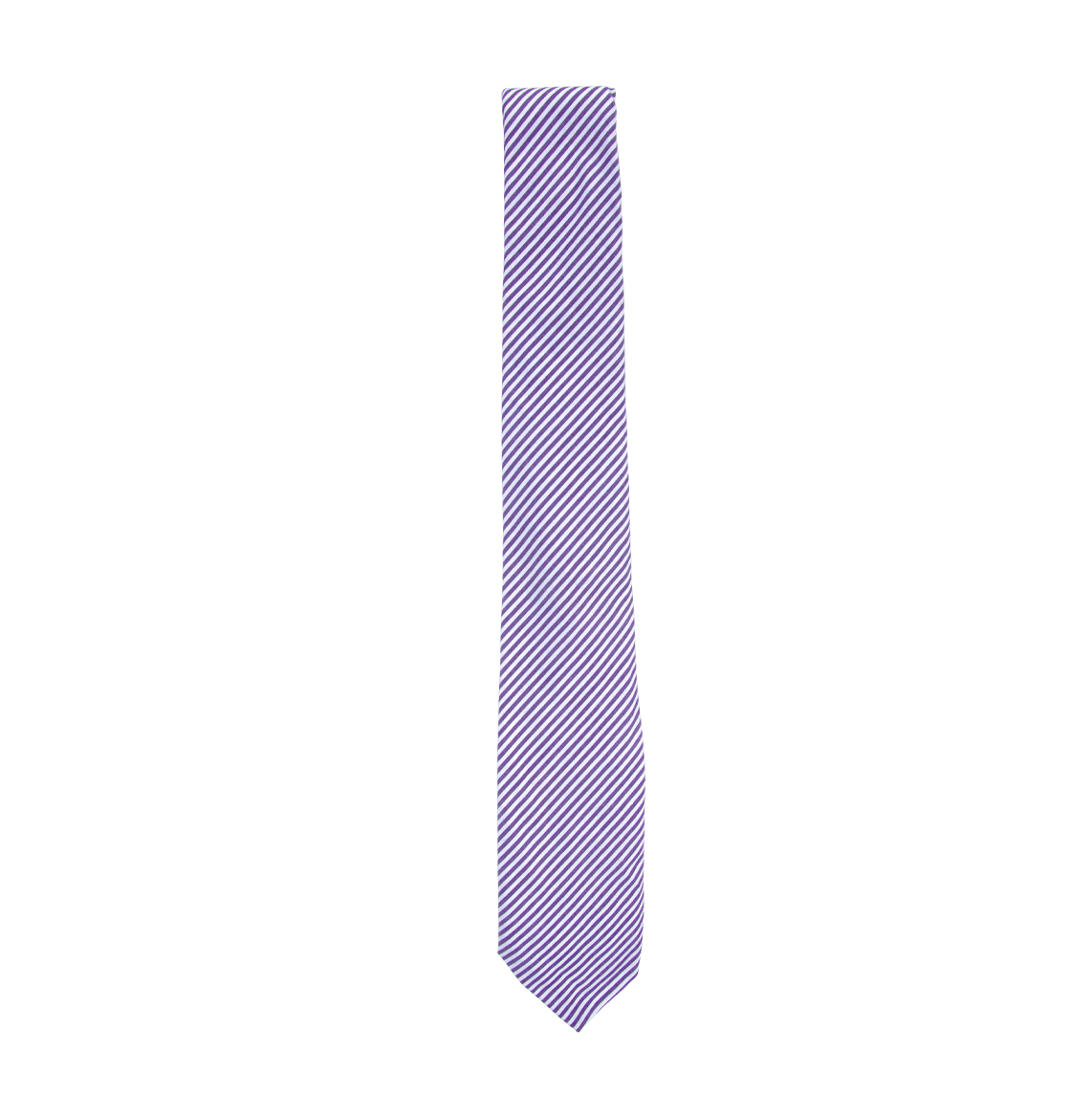 PURPLE WHITE STRIPE TIE