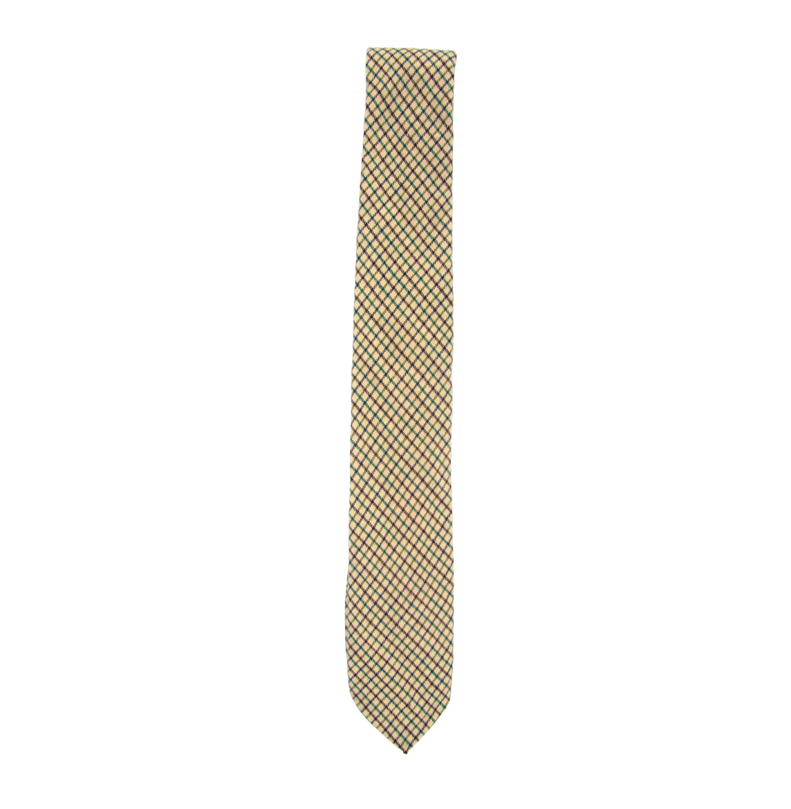YELLOW GREEN MULTI COLOUR WOOL TIE