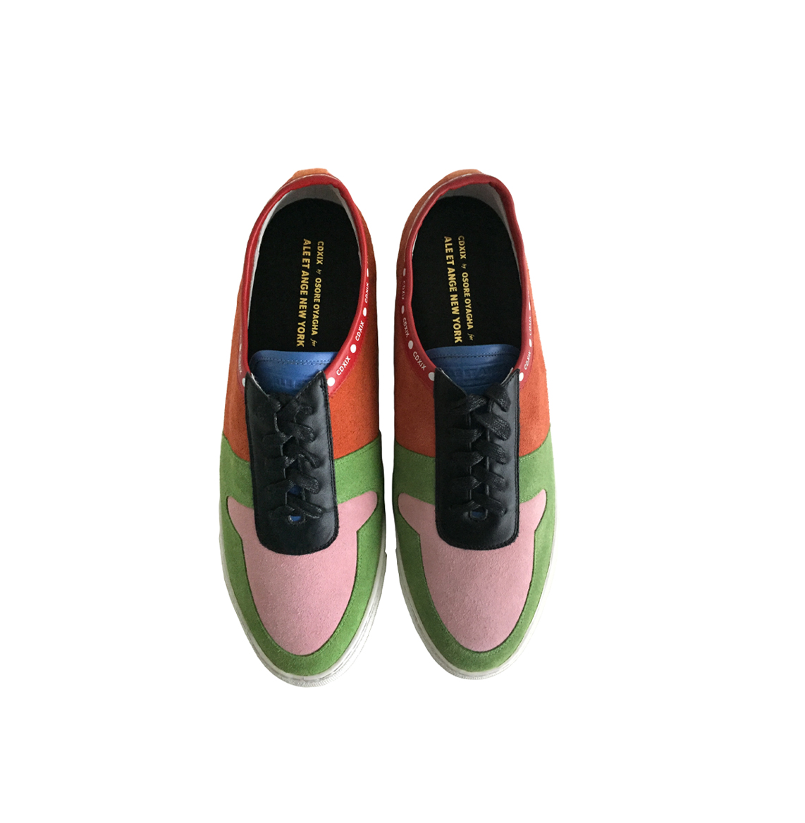 SUEDE MULTI COLOURED LACE UP SNEAKERS